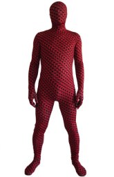 Swallow Gird Printed Dark Red and Black Zentai Suit Swallow Gird Printed Dark Red and Black Zentai Suit