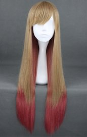 Sweet Brown And Red Pelo Liso Cosplay Wig!