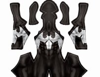 Symbiote S-guy Black Printed Spandex Lycra Costume