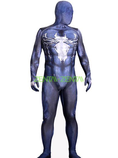 Superman Costume  Printed Spandex Lycra Zentai Suit with 3D Muscle Shading