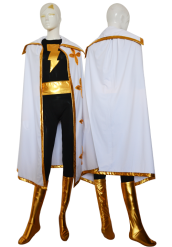 The Flash Costume | Black White and Gold Bodysuit with Cape