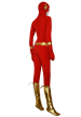 The Flash Zentai Costume | Red and Gold Spandex Lycra and Metallic Zentai Suit