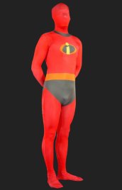 The Incredibles! Black and Blue Lycra Spandex Super Hero Jumpsuit (No Hood)