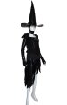 Theodora Costume | Black Shiny Metallic Spandex Lycra Dress with Hat