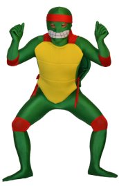 TMNT-Green Red and Yellow Spandex Lycra Cosplay Costume