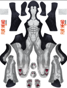 Toon Husky VER2 Pattern Printed Spnadex Lycra Costume