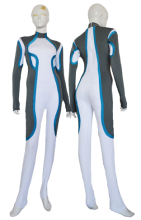 Tron Costume | Grey and Blue Spandex Lycra Catsuit