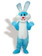 White and Blue Bunny Mascot Costume