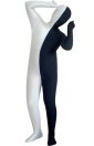 White and Dark Blue Split Kids Zentai Suit