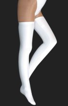 White Lycra Thong and Long Stocking White Lycra Thong and Long Stocking