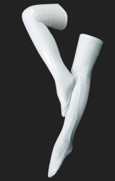 White Shiny Metallic Long Stockings White Shiny Metallic Long Stockings