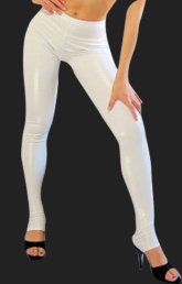 White Shiny Metallic Pants White Shiny Metallic Pants