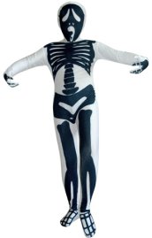 White Skeleton Kids Zentai Suit