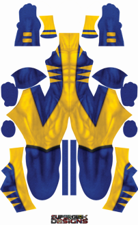 Wolverine Printed Spandex Lycra Costume