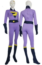 Wonder Twins | Purple Super Hero Lycra Spandex Catsuit (No Hood) 2