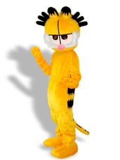 Yellow And Black Cat Mascot Costume 3G