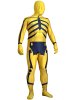 Yellow and Dark Blue Skeleton Printed Zentai Suit