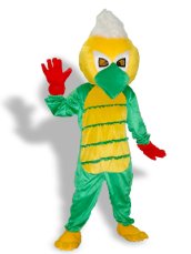 Yellow And Green Bird Mascot Costume