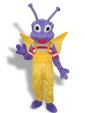 Yellow And Light Purple Bee Mascot Costume