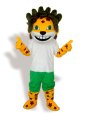 Yellow,Brown,Blue And White Lion Mascot Costume