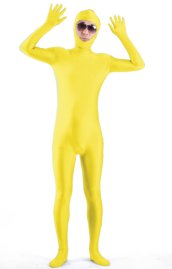 Yellow Open Face Zentai Suit