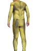 Yellow Printed Honeycomb 3D Muscle Shading Bodysuit